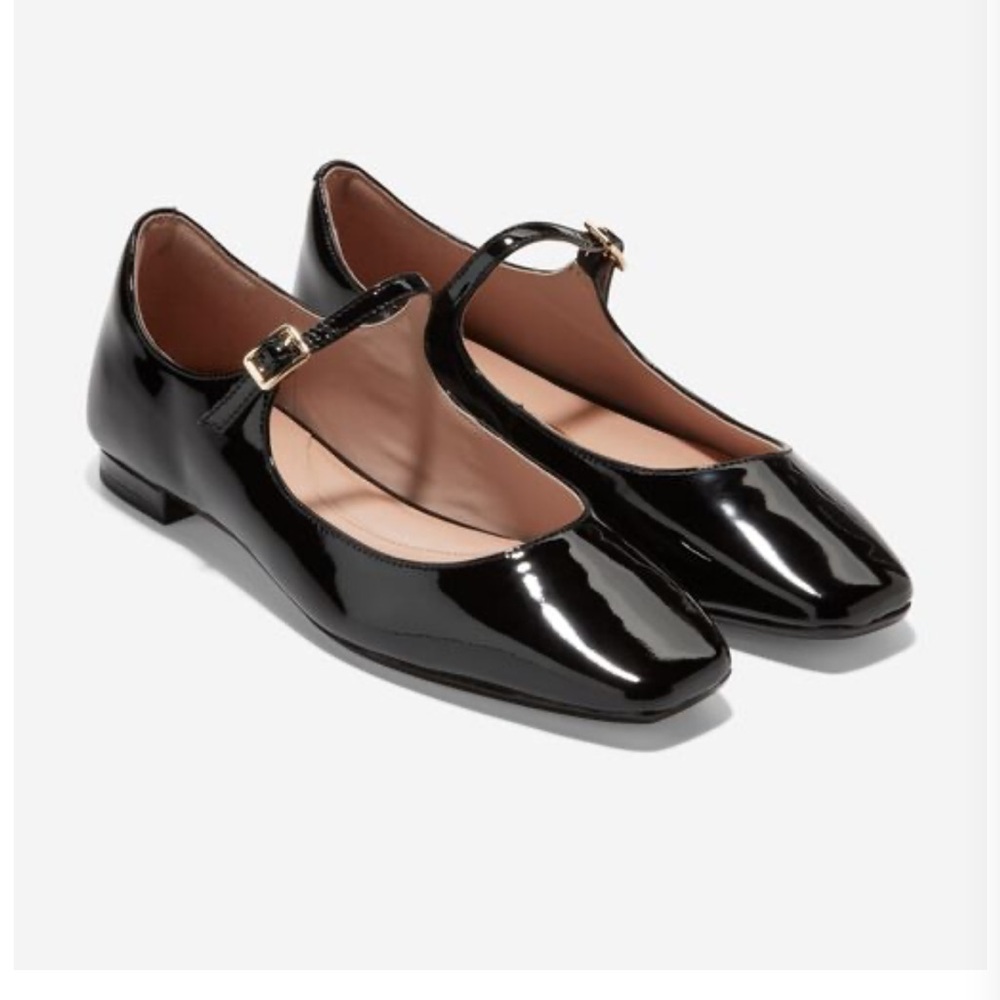 Black patent leather Mary Janes - Cole Haan Bridge MaryJane Ballet Flat - Size 6